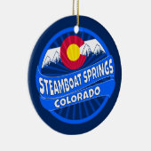 Gebirgsexplosionsverzierung Steamboat Springs Keramik Ornament (Rechts)