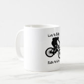 Gebirgsfahrrad-Tasse Kaffeetasse (Vorderseite Links)