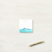 Gebirgsfarbe | Individuelle Name Nachhinweise Post-it Klebezettel (Auf Schreibtisch)