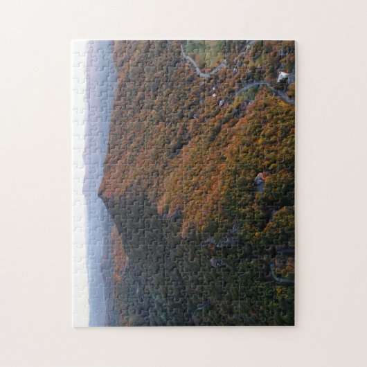 Gebirgsfarbene Bilder Landschaftlicher Fall Sonnen Puzzle (Vertikal)