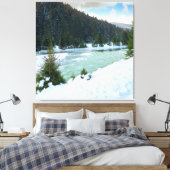 Gebirgsfluss im Winter Leinwanddruck (Insitu (Schlafzimmer))
