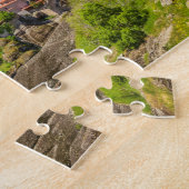 Gebirgsgestein und Rosa Kirschbaum Blume Blüte Puzzle (Seite)