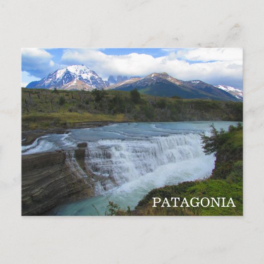 Gebirgsgewässer von Patagonien Postkarte (Vorderseite)