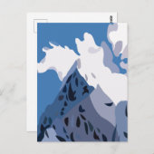 Gebirgsgipfel Natur Postkarte (Vorne/Hinten)