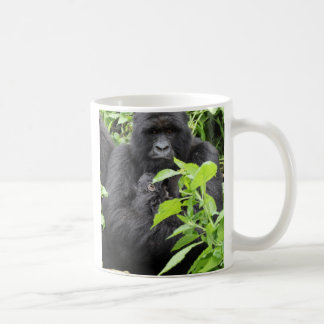 Gebirgsgorillamutter u. -baby kaffeetasse