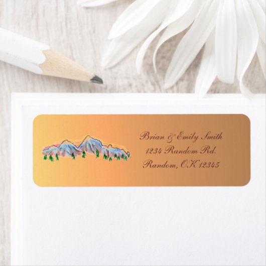 Gebirgsherbst-Rücksendeadressen-Aufkleber (Insitu)