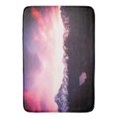 *~* Gebirgshimmel-Purpur-Rosa u. Lavendel-Foto Badematte (Vorderseite Vertikal)