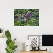 Gebirgshirsch und Lupine Print Poster (Heimbüro)