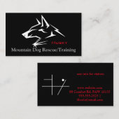 Gebirgshunderettung/-training Visitenkarte (Vorne/Hinten)