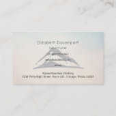 Gebirgsillustration in Schwarz Visitenkarte (Rückseite)