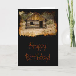 Gebirgskabinen-Geburtstag Karte