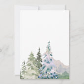 Gebirgskalligraphie Gender Neutral Baby Shower Einladung (Rückseite)