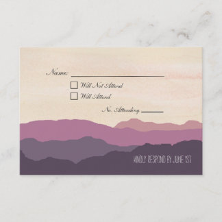 "Gebirgskette" Hochzeit RSVP Postcard 3.5"x5" Karte