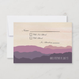 "Gebirgskette" Hochzeit RSVP Postcard 3.5"x5" Karte