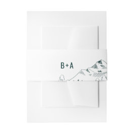 Gebirgskette Hochzeitsband Einladungsbanderole