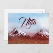 Gebirgskette Utah Postkarte (Vorne/Hinten)