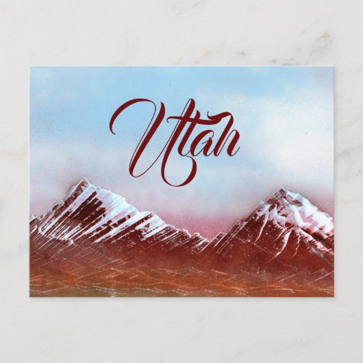 Gebirgskette Utah Postkarte (Vorderseite)
