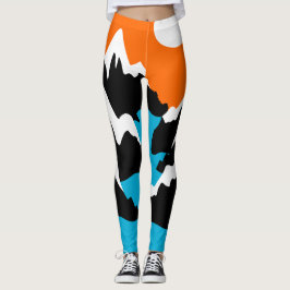 Gebirgsketten fließen entlang der Flusslandschaft Leggings