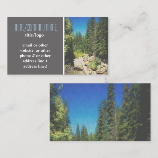 Gebirgskieferngebirge Visitenkarte (Vorne/Hinten)