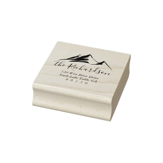 Gebirgskitzel Sonnenaufgang Rücksendeadresse Selbs Gummistempel (Stempel)