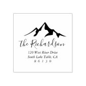 Gebirgskitzel Sonnenaufgang Rücksendeadresse Selbs Gummistempel (Prägung)