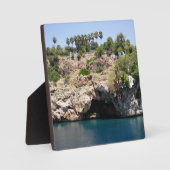 Gebirgsklippen mit mediterranem Meer Fotoplatte (Vorderseite)