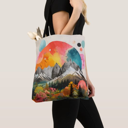 Gebirgskollage Tasche (Von Nahem)