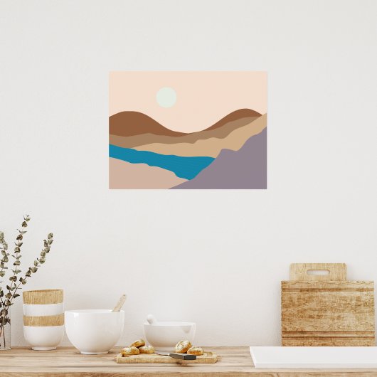 Gebirgskunst Poster (Küche)