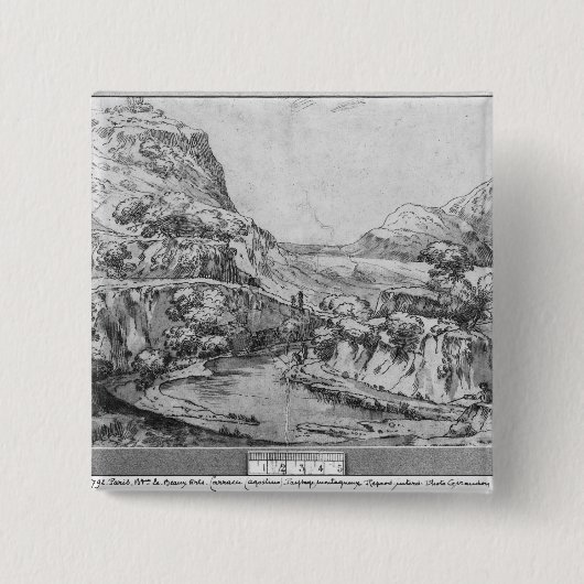 Gebirgslandschaft Button (Vorderseite)