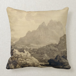 Gebirgslandschaft, c.1780 (Grau und Braunwäsche Kissen