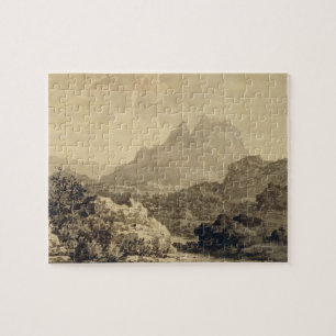 Gebirgslandschaft, c.1780 (Grau und Braunwäsche Puzzle