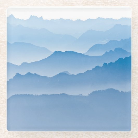 Gebirgslandschaft | die Schweiz Glasuntersetzer (Vorderseite)