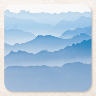 Gebirgslandschaft die Schweiz Rechteckiger Pappuntersetzer