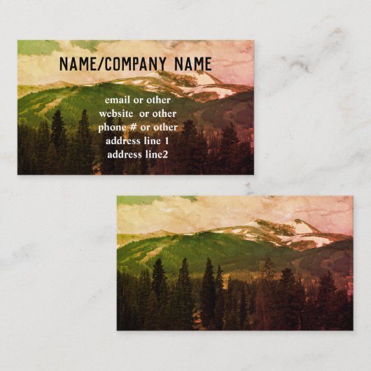 Gebirgslandschaft Doppelseitig Visitenkarte (Vorne/Hinten)