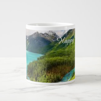 Gebirgslandschaft Glückliche Kaffeetasse Jumbo-Tasse