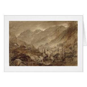 Gebirgslandschaft, Macugnaga, 1845 (Stift u. Braun