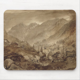 Gebirgslandschaft, Macugnaga, 1845 (Stift u. Braun Mousepad