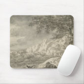 Gebirgslandschaft mit einem Wanderer Mousepad (Mit Mouse)