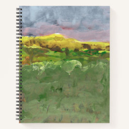 Gebirgslandschaft mit lila Himmel #1 Notizbuch
