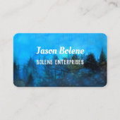 Gebirgslandschaft Naturkunst in Blau Visitenkarte (Vorderseite)