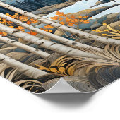 Gebirgslandschaft Neutrales Wall Art Poster (Ecke)