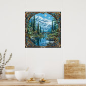 Gebirgslandschaft Poster (Küche)