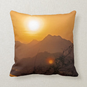 Gebirgslaos-Sonnenuntergang Kissen