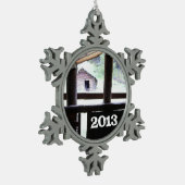 Gebirgsleben • Montana Schneeflocken Zinn-Ornament (Links)