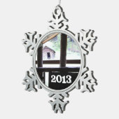 Gebirgsleben • Montana Schneeflocken Zinn-Ornament (Rechts)