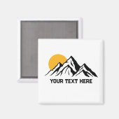 Gebirgsmalerei Gewohnte Wildheit Magnet (Vorderseite/Rückseite)