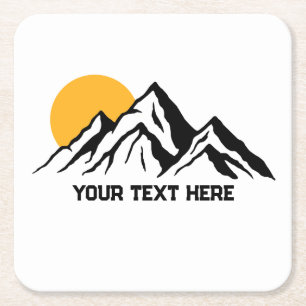 Gebirgsmalerei Gewohnte Wildheit Rechteckiger Pappuntersetzer