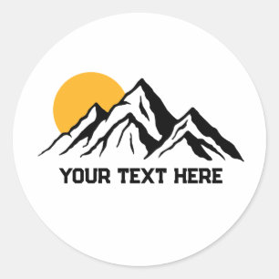 Gebirgsmalerei Gewohnte Wildheit Runder Aufkleber