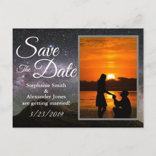 Gebirgsnacht Save the Date Ankündigungspostkarte