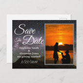 Gebirgsnacht Save the Date Ankündigungspostkarte (Vorne/Hinten)